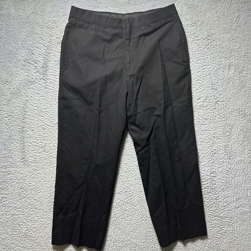 Brooks Brothers 346 Stretch 33x31 Brown 100% Wool Dress Pants Trousers Pleated